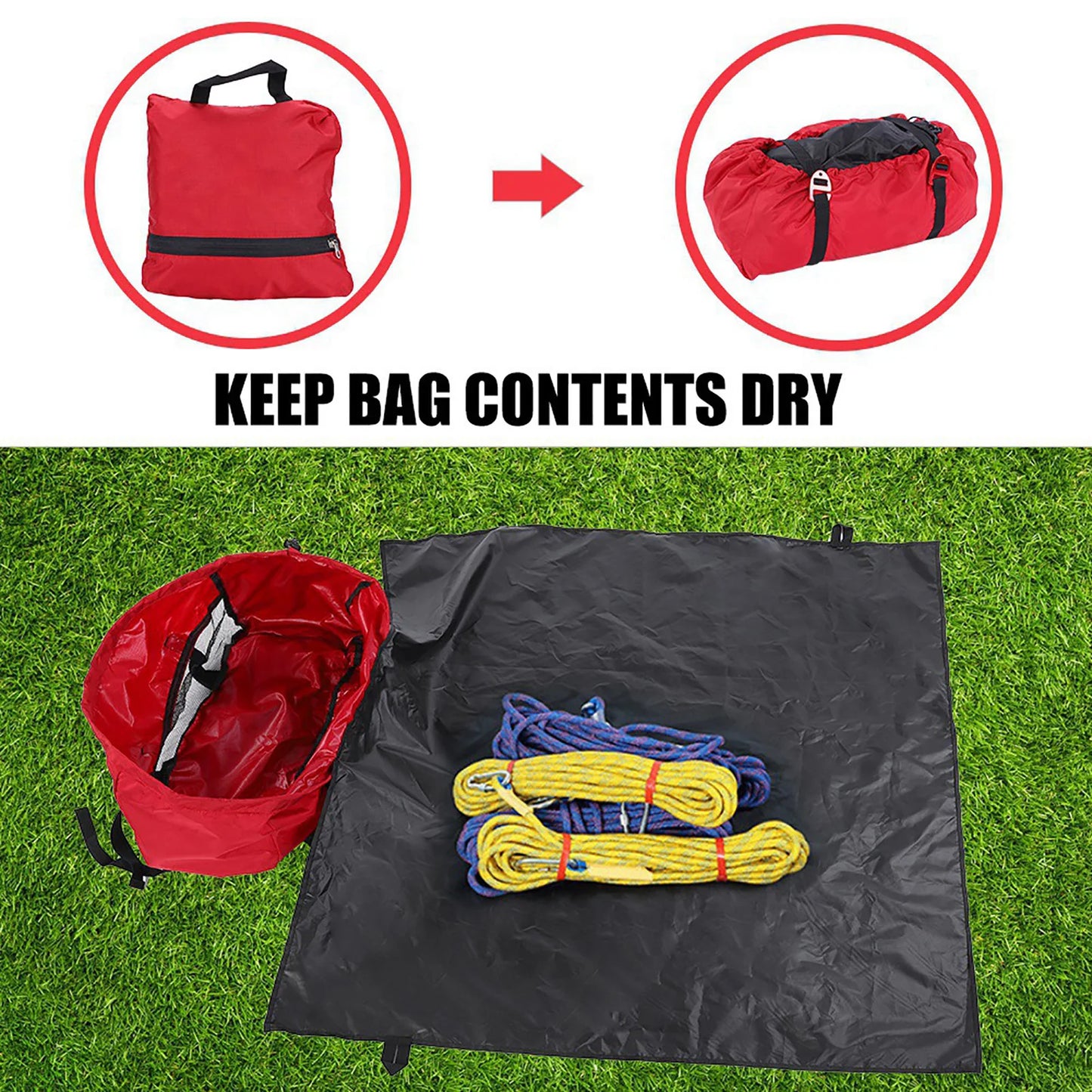 Camping Bag Climbing Bag Outdoor Bag Hiking Bag Rock Climbing Rope Kit Bag Folding Shoulder Strap for Outdoor Camping Hiking
