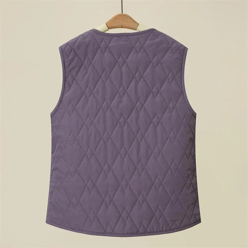 Vests woman  Autumn Winter Fleece Sleeveless Jackets Women's clothing Waist Coat Fashion Solid Waistcoat