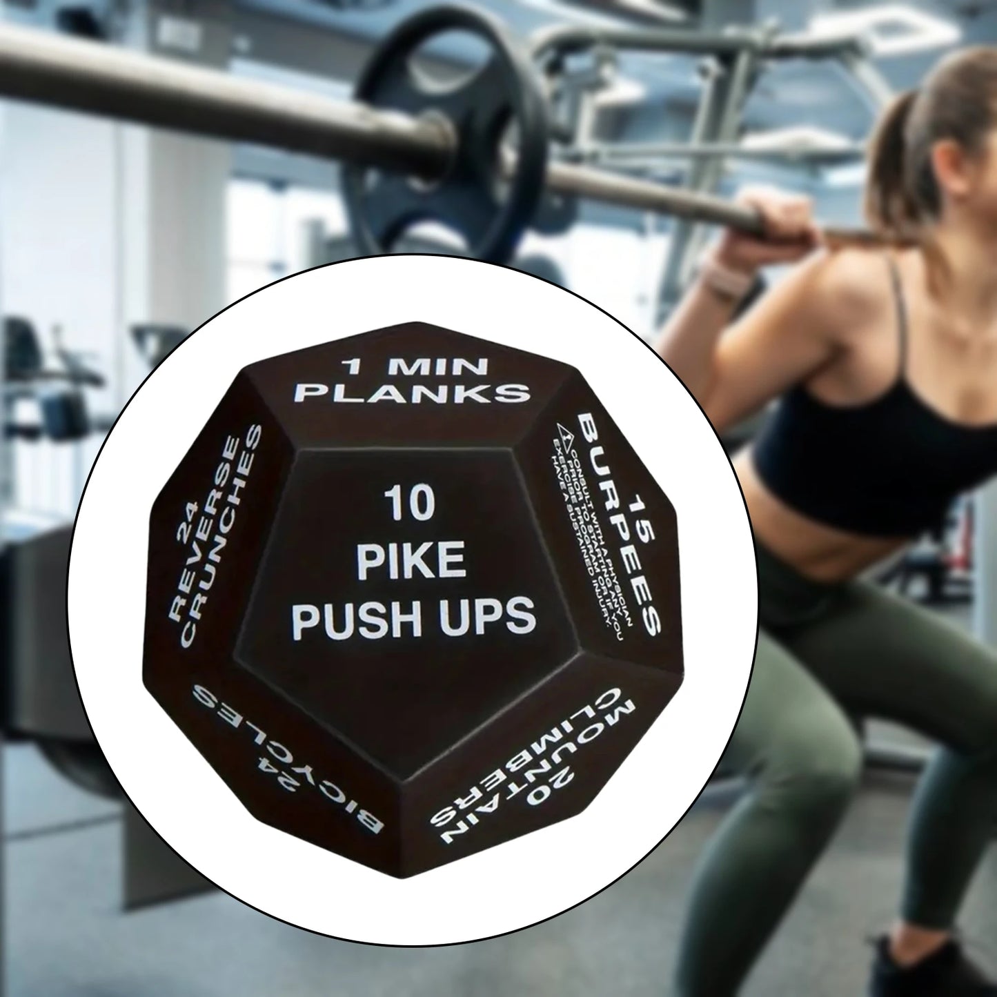 Fitness Dice Exercise Dice Cardio Plyometrics Stretching Workout Game Dice Bodyweight Sports Dice for Beginners Gym Men Women