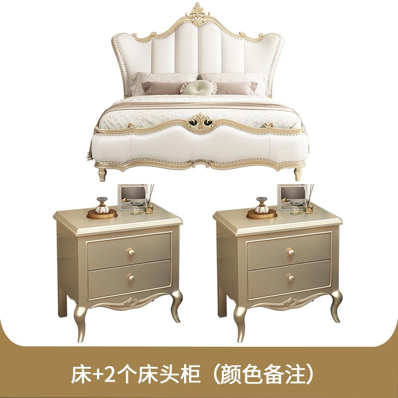 White Cream Bed Cloud Fashion Interior European Safe Sleeping Sun Floor Double Bed Ergonomic Camas De Casal Postmodern Furniture