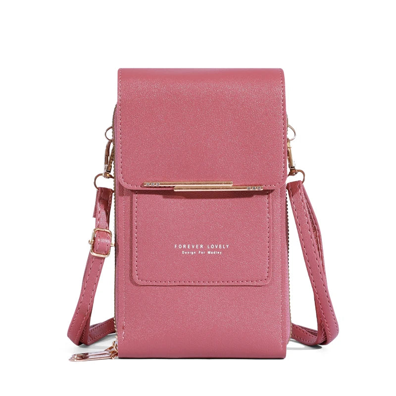 Women Bags Soft Leather Wallets Touch Screen Cell Phone Purse Crossbody Shoulder Strap HandbagFor Female Cheap Womens Bags