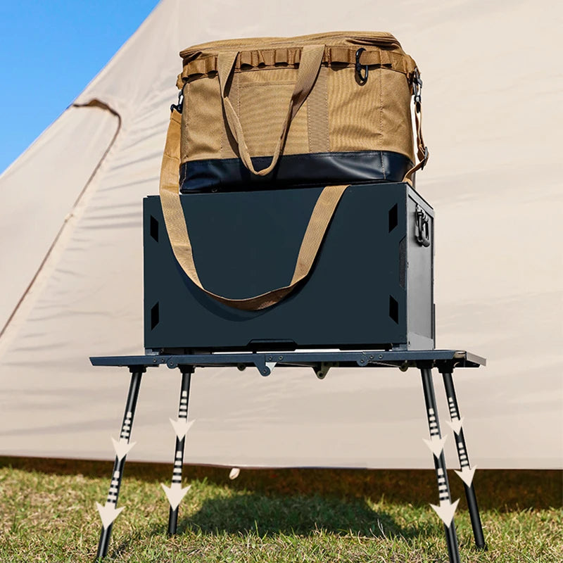 WESTTUNE Folding Camping Table UltraLight Portable Aluminum Alloy Tactical Table for Camping Picnic Travel Outdoor Furniture