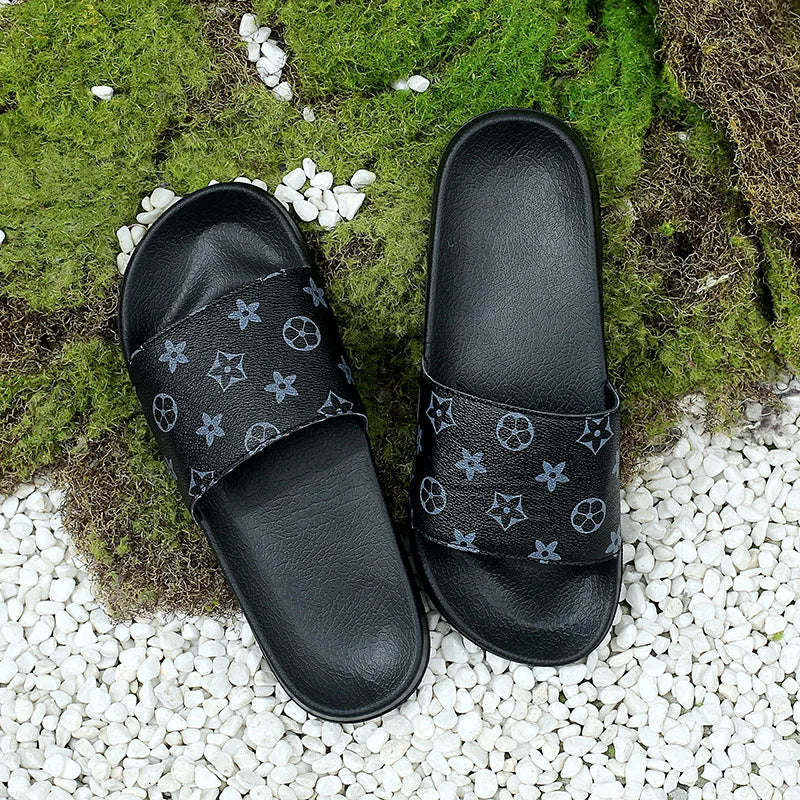 Slippers men's trendy Korean version personalized outdoor wear Roman soft-sole seaside casual flip-flops beach shoes