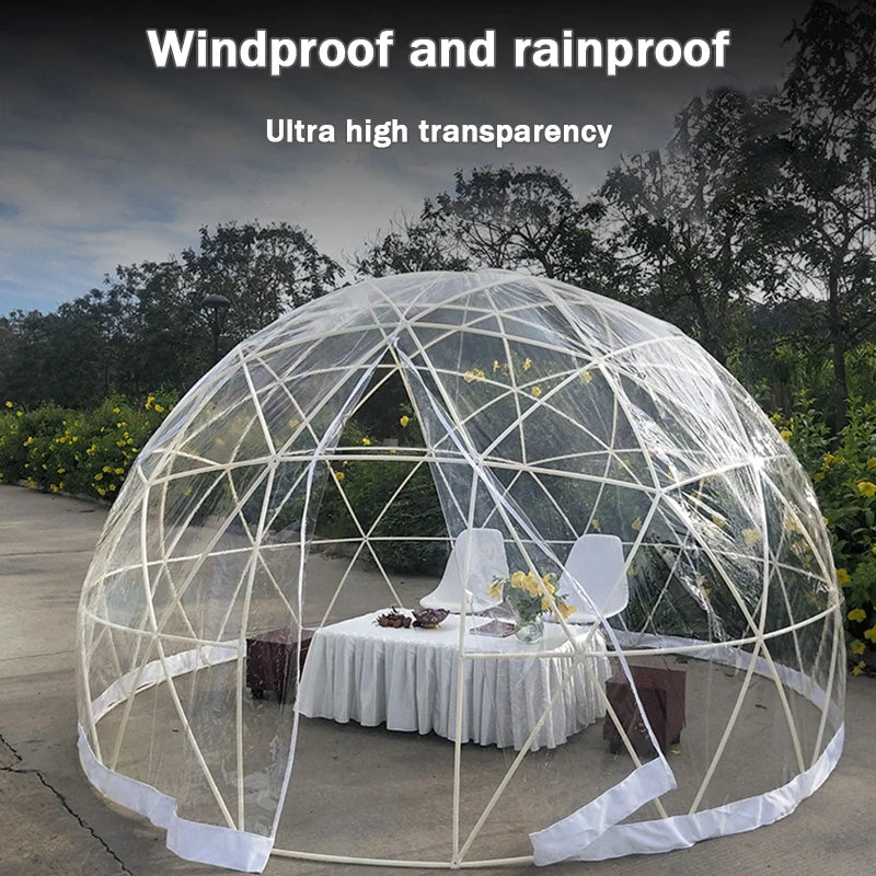 3.6M TPU Transparent Clear Bubble Dome Tent / Outdoor Event Party Camping Cafe Dining Plastic PVC Garden Igloo Dome Tent Luxury