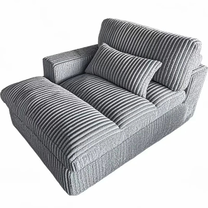 Italian Style Retro Luxury Corduroy Double Sofa Bed for Living Room Vacuum Compression Washable Customizable