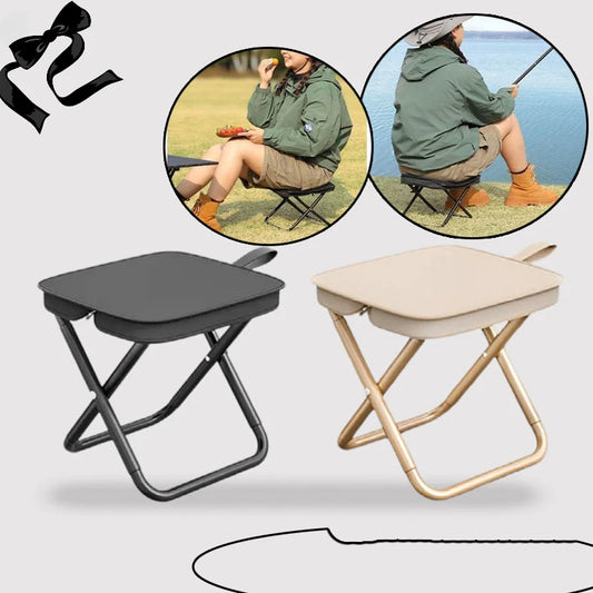 Camping Folding Chair Outdoor Multifunctional Stool Ultralight Fishing Stool Portable Leisure Handbag Chair Outdoor Furniture