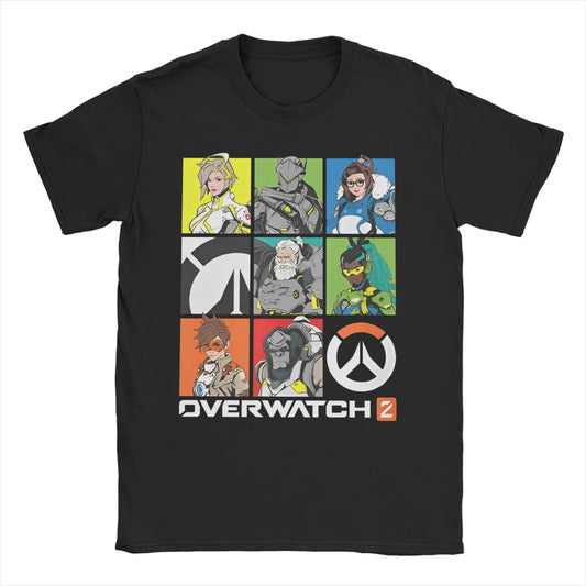 Men's Overwatchs Games   T Shirts  Pure Cotton Clothing Casual Short Sleeve O Neck Tees Printed T-Shirts
