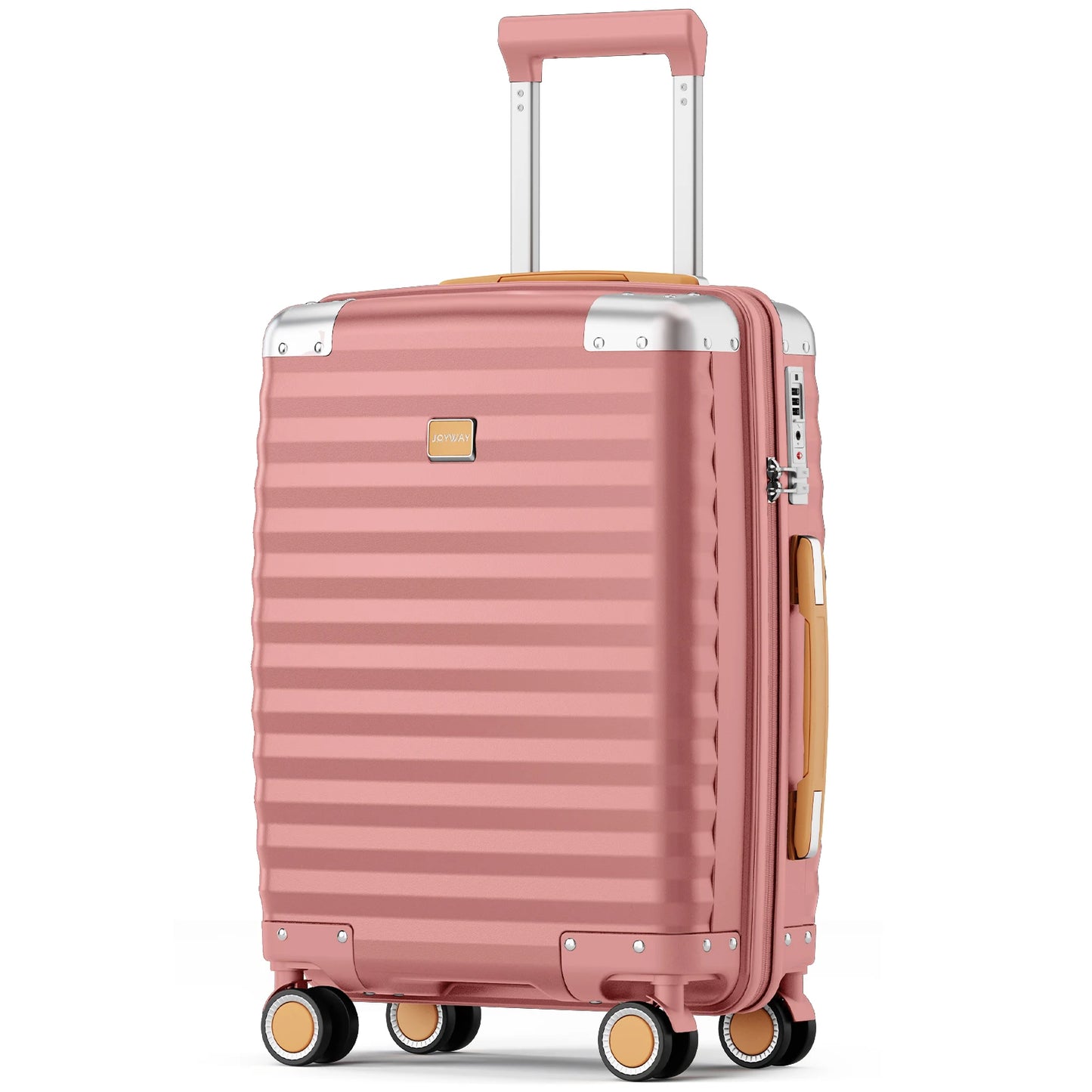 Joyway 1/3pcs Travel Luggage Suitcase, TSA Lock, Durable Lightweight PP Hard Shell Suitcase, Side Hooks, Corner Protectors