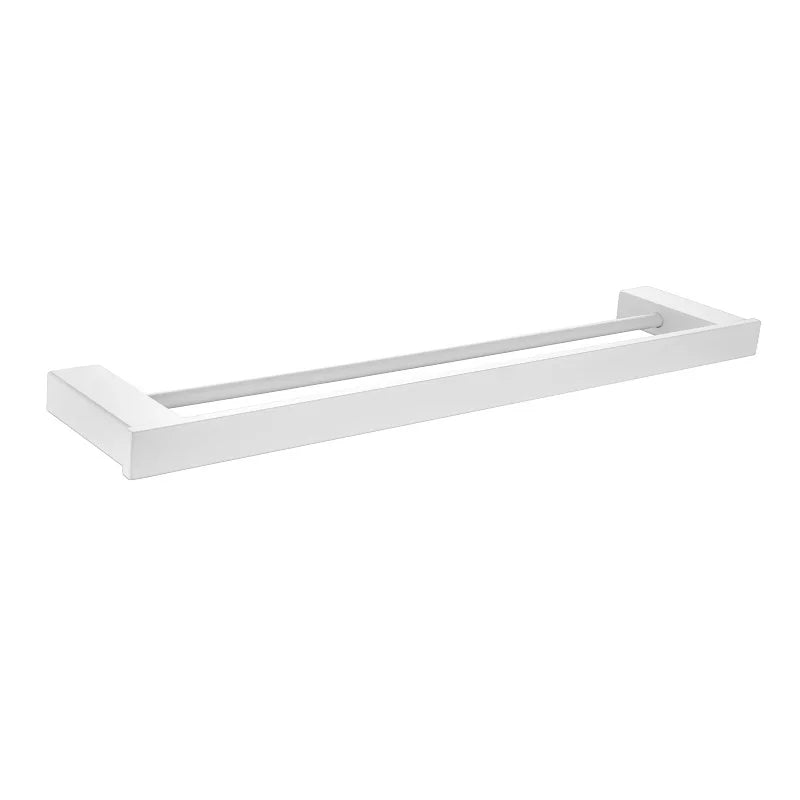 White Bathroom Accessories Towel Rack Shelf Toilet Brush Roll Paper Holder Toothbrush Holder Soap Dish Coat Holder Bath Hardware