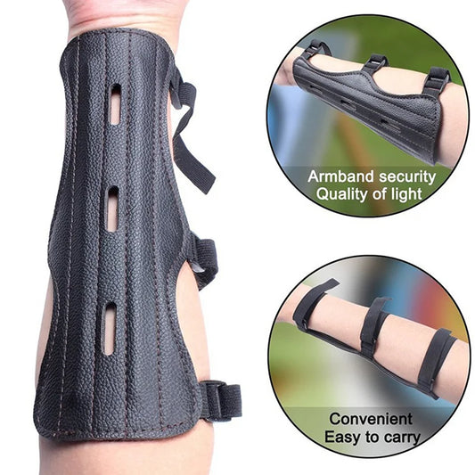 Safe Adjustable Bow Arrow Hunting Shooting Training Accessories Protector Leather Archery Equipment Arm Guard Protection Forearm