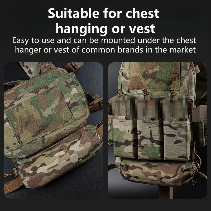 Hunting vest expansion lower abdominal emergency supplies storage bag, large capacity portable quick release FC emergency kit