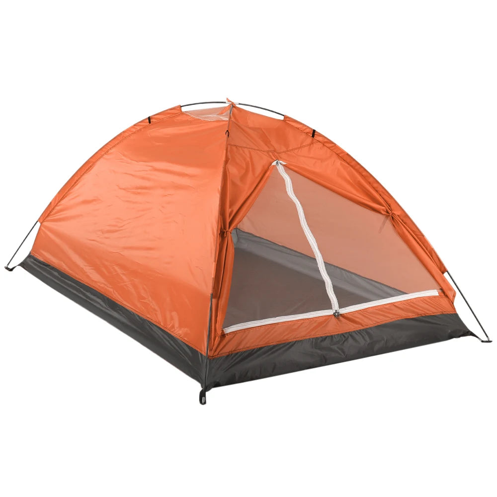 TOMSHOO Camping Tent for 2 Person Single Layer Outdoor Portable Camouflage Summer Tent for Outdoor Camping Traveling Tent