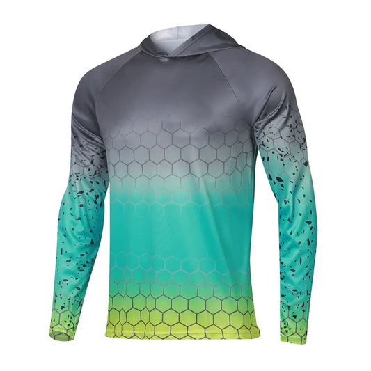 Fishing Hoodie Men's Long Sleeve Uv Protection Angling Clothing Outdoor Hiking T-Shirt Fishing Surfing Shirts