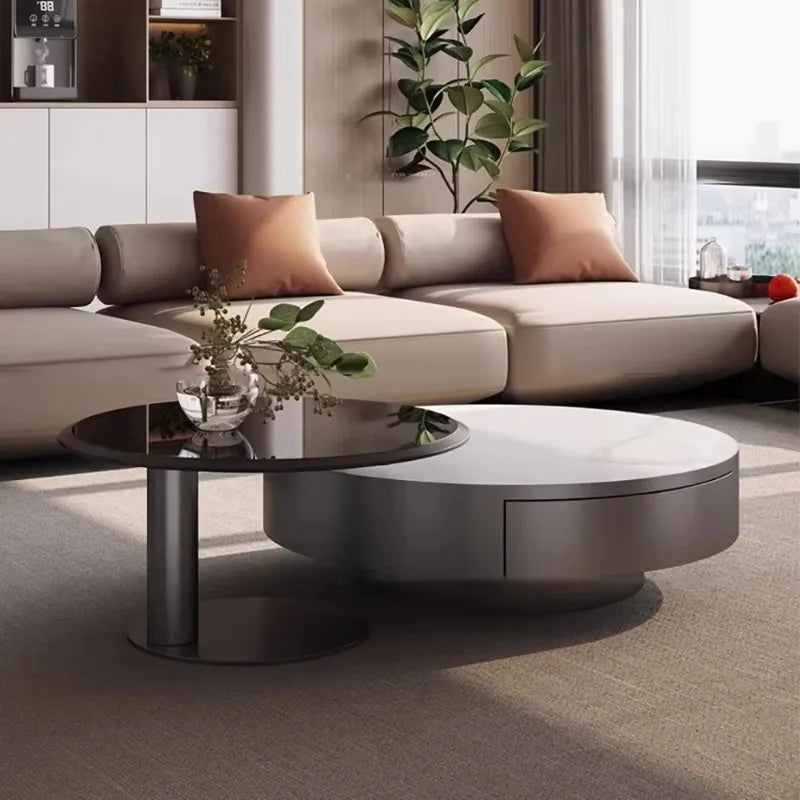 Modern Round Coffee Table For Living Room Luxury Cute Low Coffee Table Nordic Decor Table Basse Salon Furniture Living Room