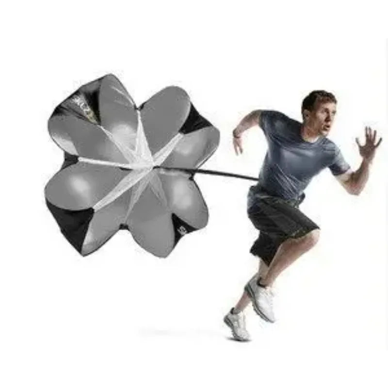 56inch Running Drag Parachute for Soccer/Track Training - Adjustable Belt 10-30 lbs Resistance Chute with Portable Bag