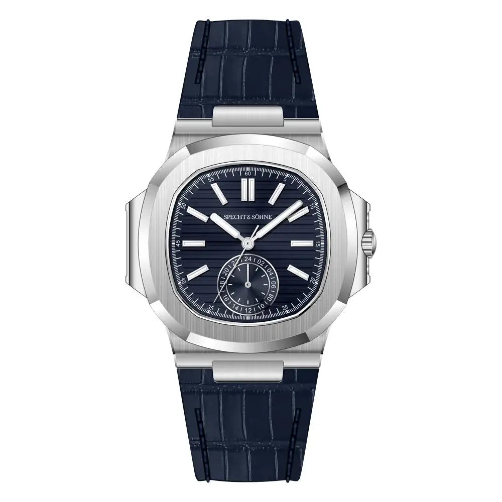 Specht & Söhne Watches Men Classic 5980 Japan VH60 Movt Luminous AR Coating Leather Crystal Steel Quartz Watches 50M Waterproof