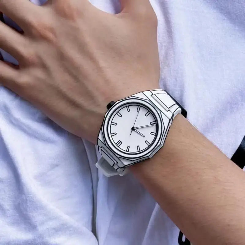 Men’s Quartz Watches for Men Luxury Wristwatches Male Movement Watch Comic Style Waterproof Sports Boy Clock 2025 Design