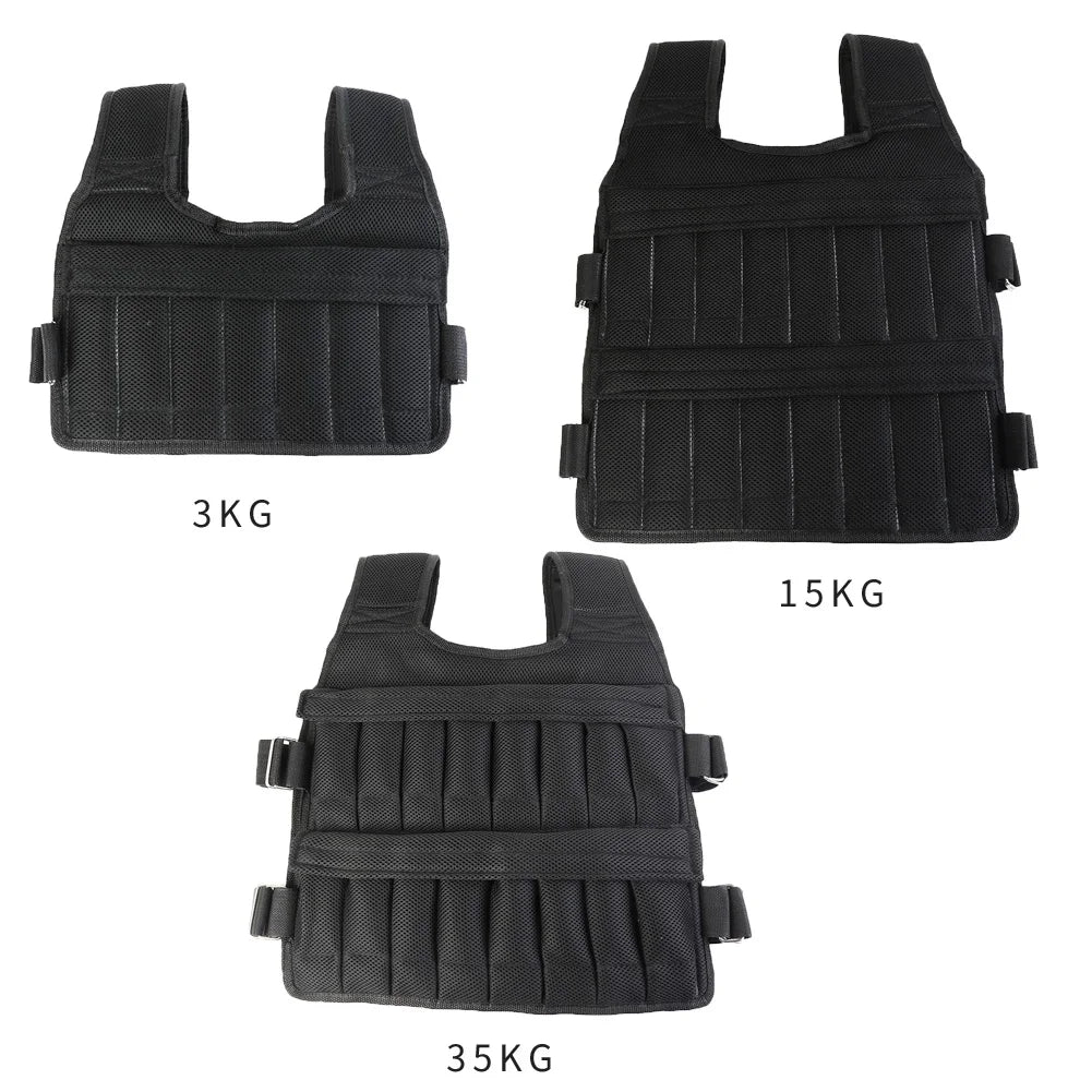 3/15/35kg Weighted Vest Adjustable Workout Equipment Weight Vest for Boxing Training Workout Running Fitness