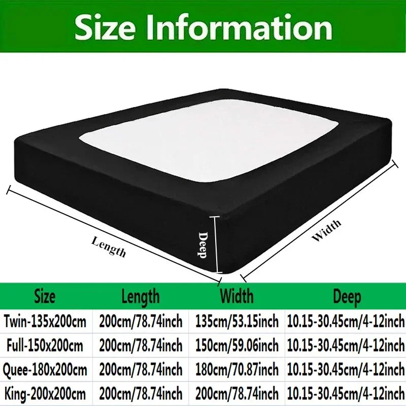 Box Spring Cover Around Bed Box -Mattress Protector Encasement Wrap 4 Sides Elastic Bed Box Set  for Twin/Full/Queen/King Bed 삿갓
