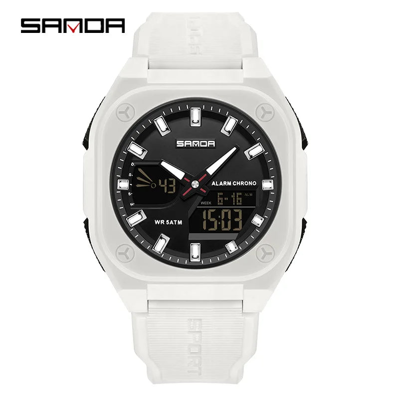 Men Sports Watches 2025 Top Brand Luxury Men Digital Quartz Wrist Watches For Male Clock Dual Display Multifunction Wristwatch