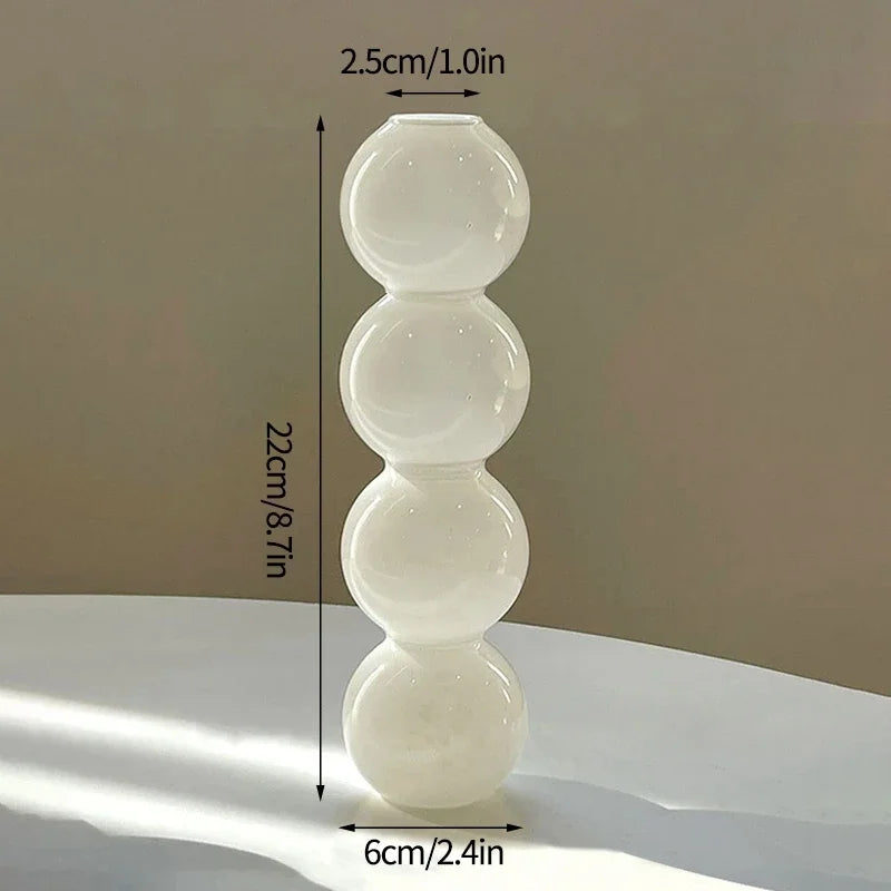 Nordic Glass Bubble Vases Hydroponic Flower Vase Creative Spherical Flower Vases Stained Bubble Glass Vase Home Office Decor