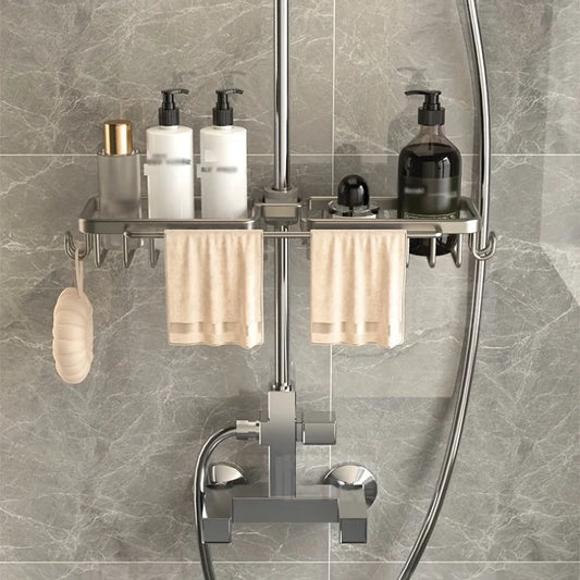 One Bathroom Storage Rack, Shower Head Storage Basket, Shower Head Storage Rack, Suitable for Bathroom Shower Head Kitchen Fauce