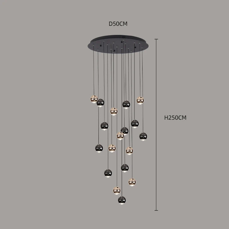 Modern home decor led lights pendant light lamps forstaircase Chandeliers for living room hanging light indoor lighting