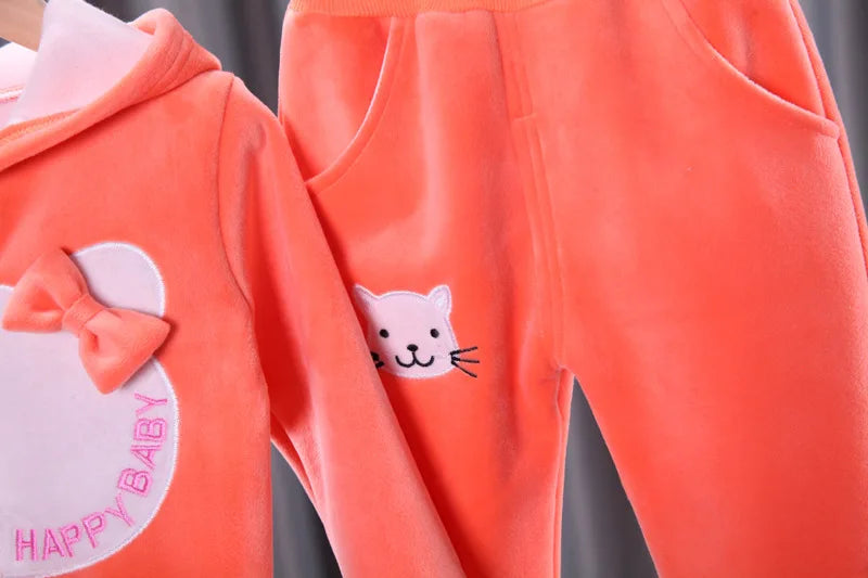 Baby Girl Clothes Children Clothing Set 2pcs Hoodie Cartoon Kids Girls Outfit Sets Toddler Cotton Long Sleeve Tops Pants Suit