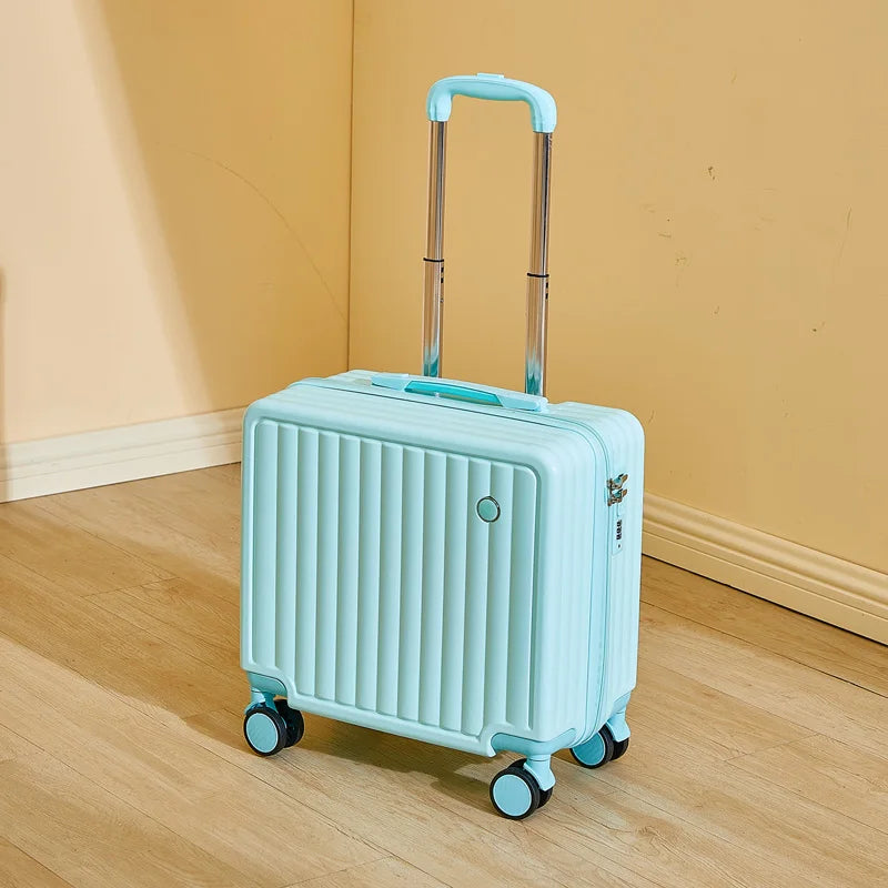 18 inches Travel Luggage Airline Cute Suitcase Password Box Silent Wheel Lightweight Chassis Mounted Universal