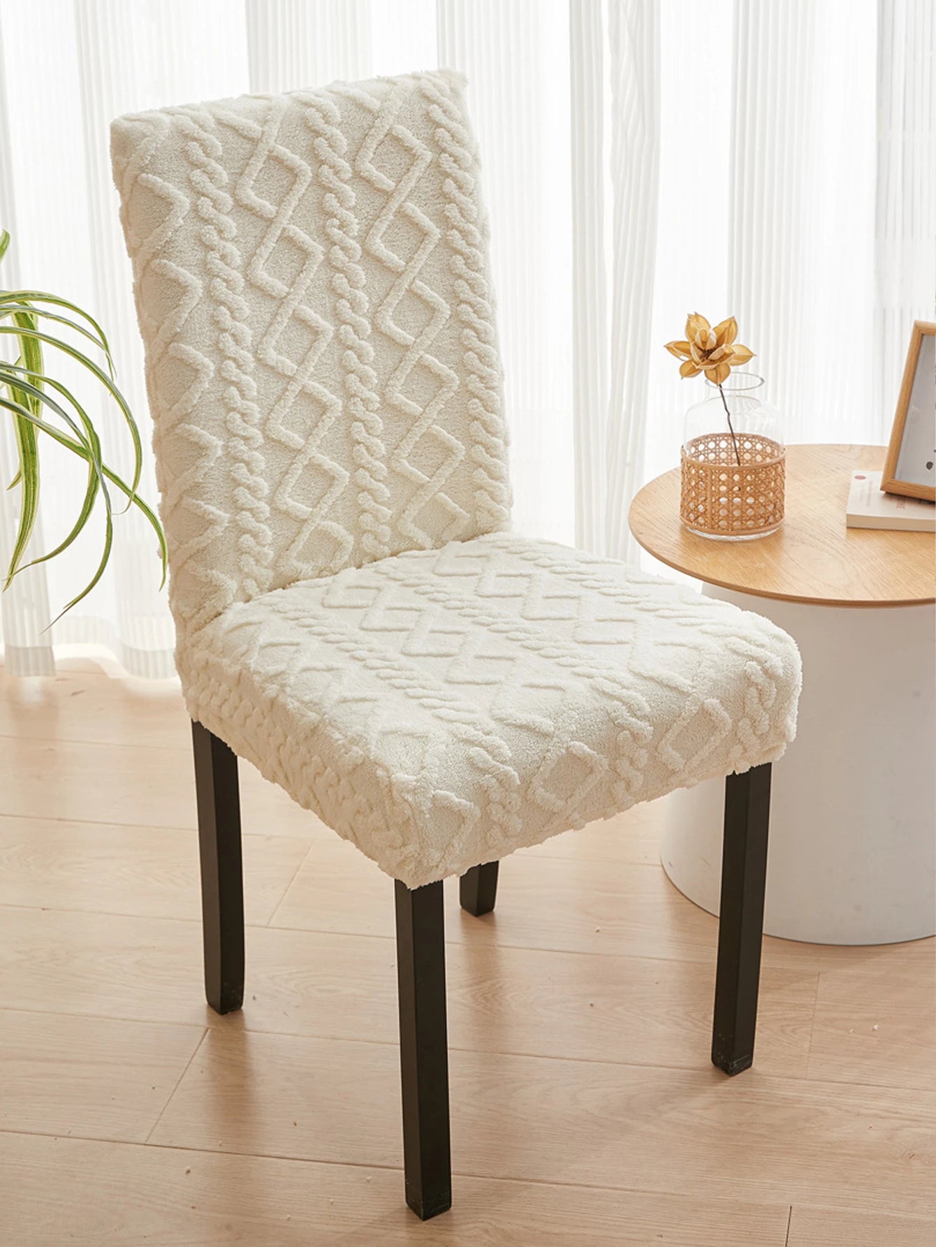 1pc jacquard elastic dust-proof chair cover, simple four seasons universal, suitable for bedroom living room chair cover decorat