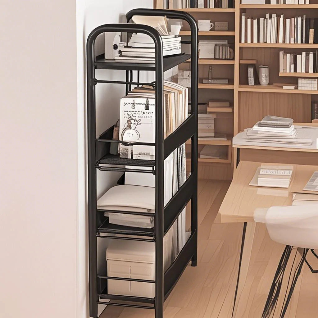New Home Trolley Storage Rack Living Room Iron Organizer Shelf Multi-Layer Bathroom Storage Multifunctional Cart with Wheels