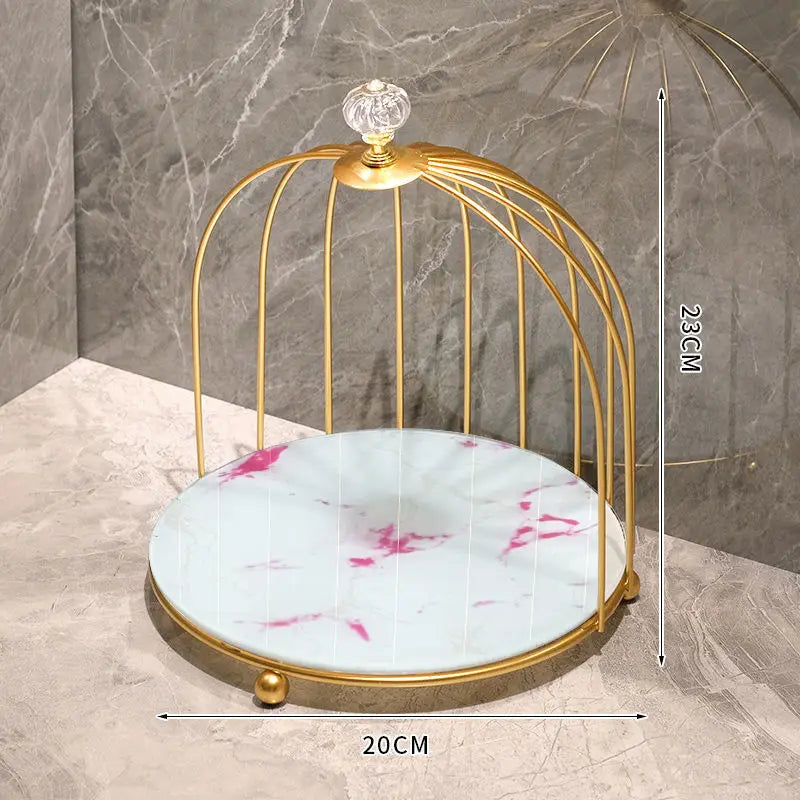 Bathroom birdcage storage rack washbasin dressing table desktop storage box cosmetics and skincare products storage rack  shelf