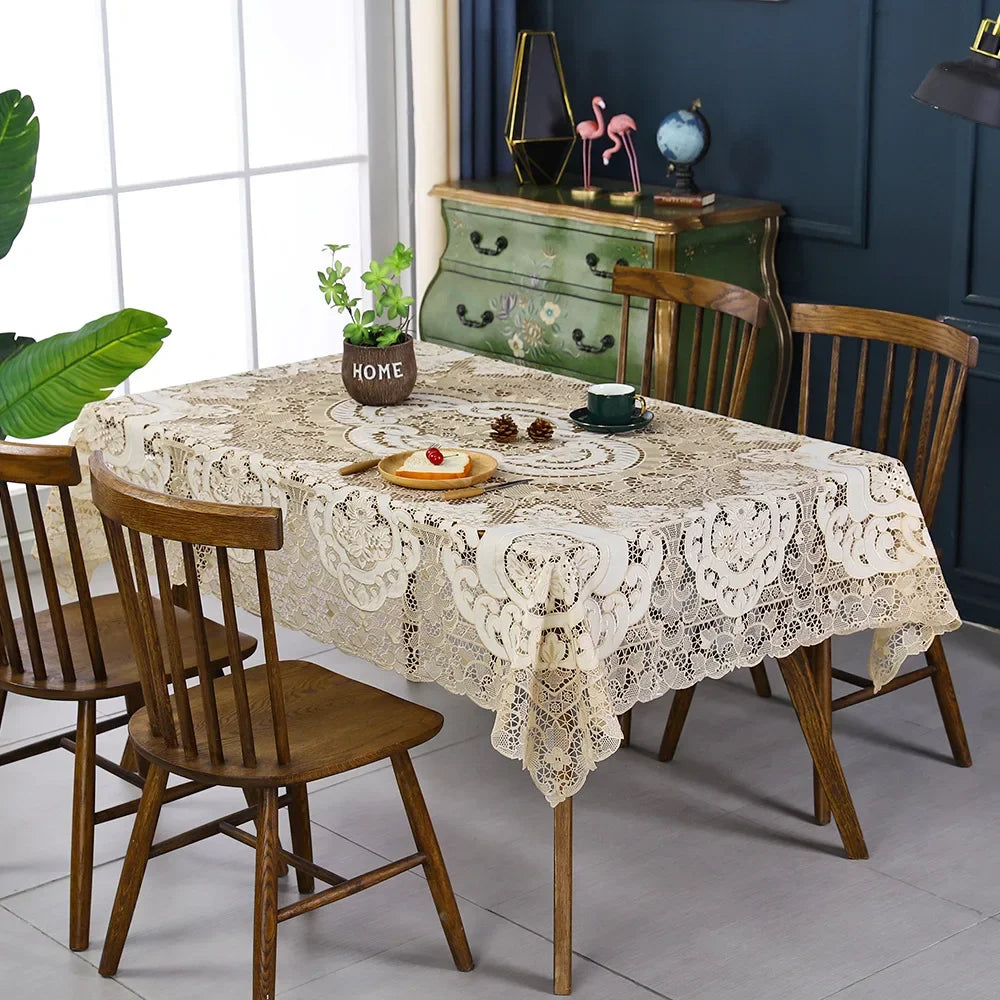 Lace Universal Tablecover Classical Wedding Tablecloth Decoration New Style Minimalist Home Dining Table Coffee Table Cloth