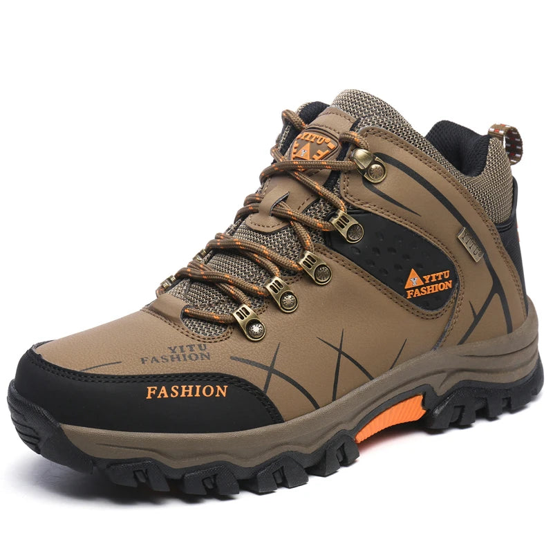 Men's Hiking Shoes Waterproof Wear-resistant Sports Camping Climbing Shoes Outdoor Trekking Tourism Shoe Fishing Hunting Boots