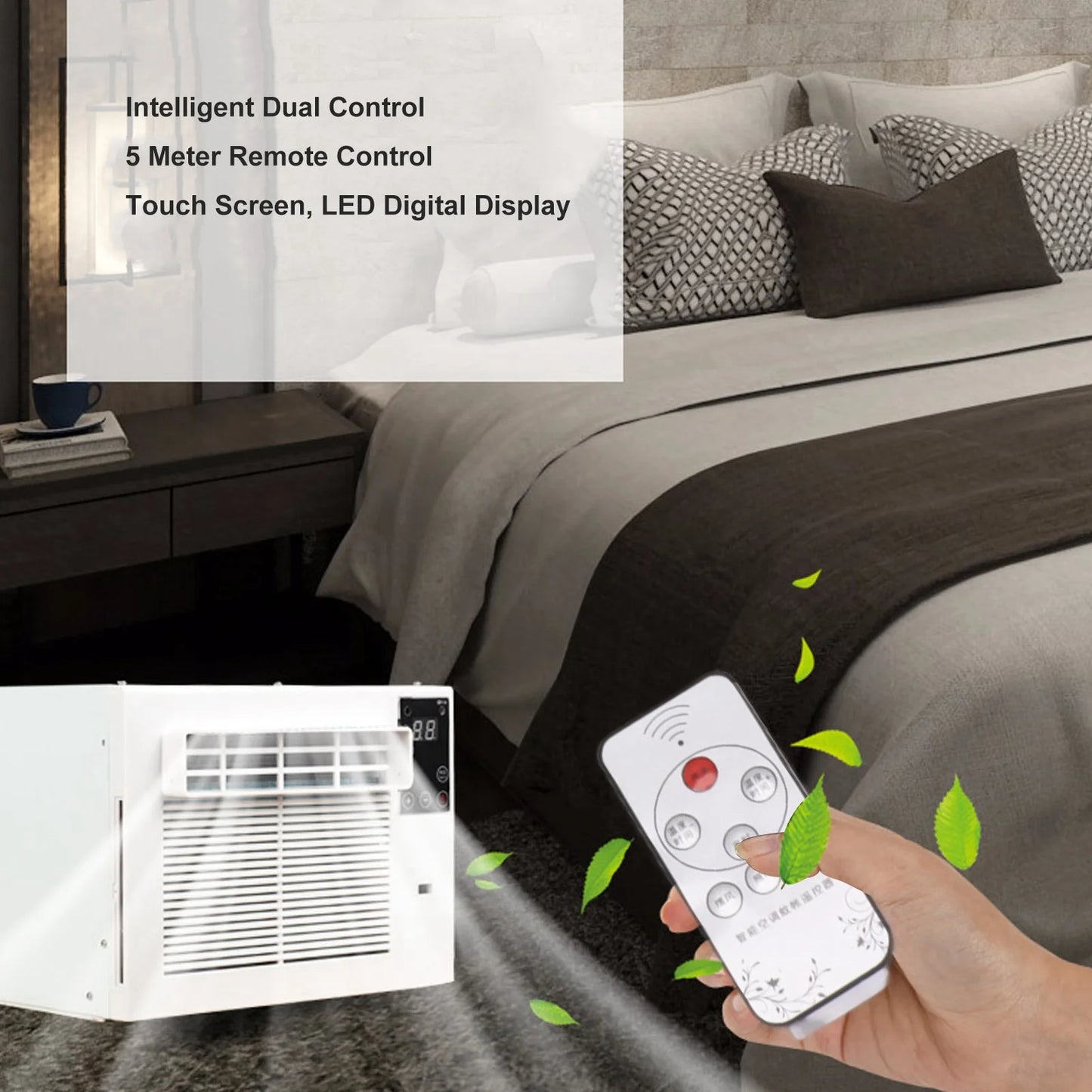Portable Air Conditioner Remote Control Touch Air Cooler for Outdoor Camping Car Kitchen 280W Remote Control Air Cooler
