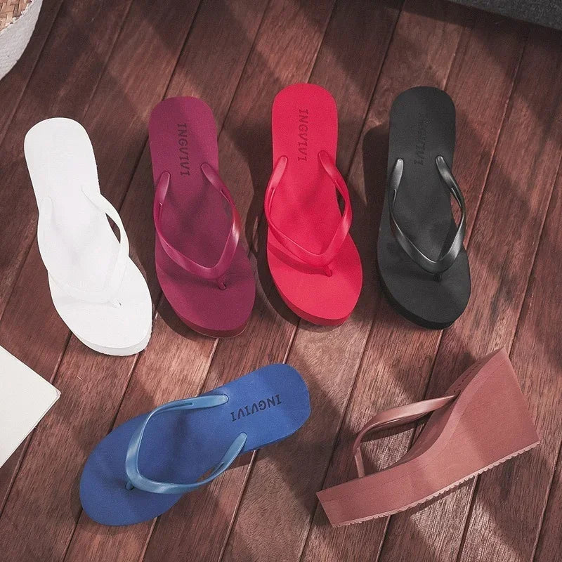 Womens Shoes Comfort Summer Women Wedge Platform Slippers Outdoor Sports Beach Flip Flops Opened Toe Casual Shoes 2024