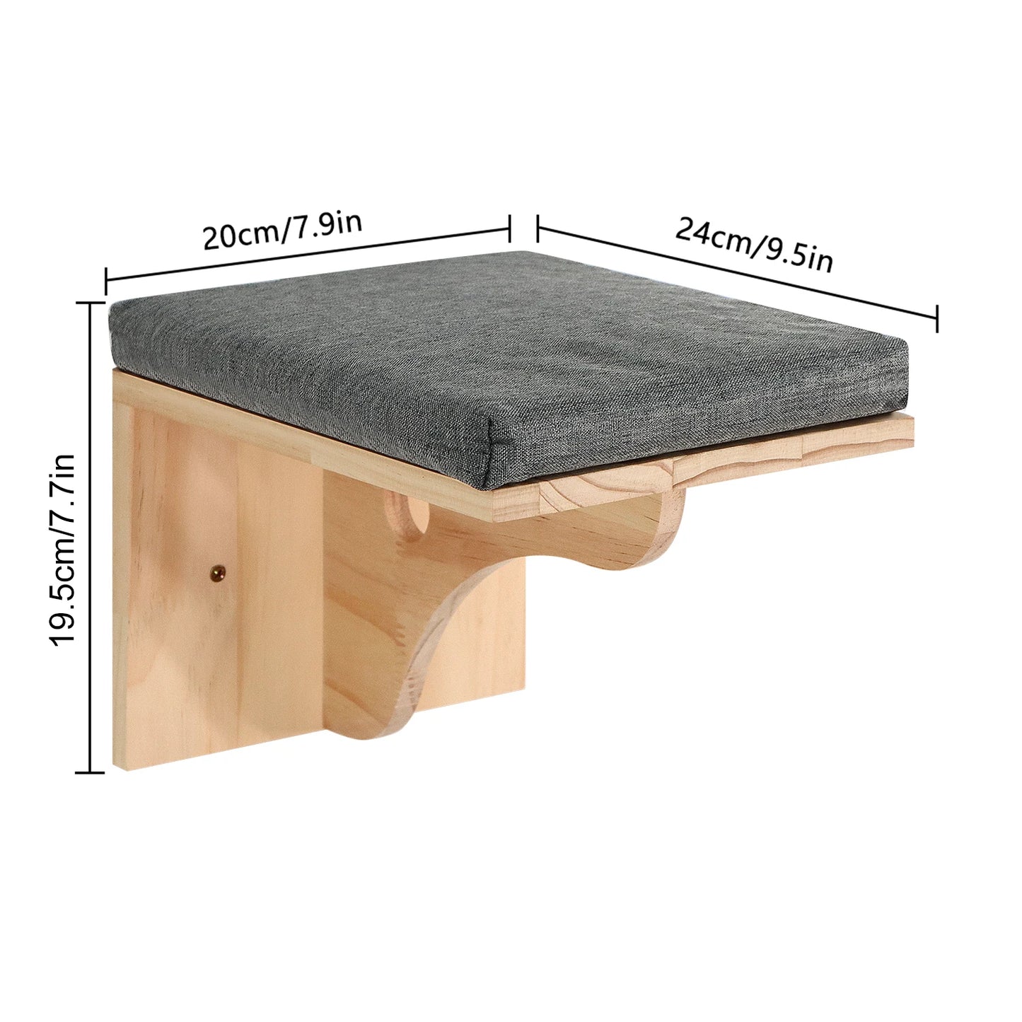 Wall Mounted Cat Climbing Shelves Wooden Cat Tree and Perches Scratcher Sisal Ladder Indoor Cats Hammock and House Pet Furniture