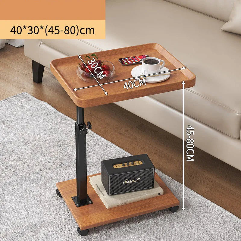 Side Table for Living Room, Bedroom Bedside TableMobile Coffee Table, C-shaped Sofa Side Cabinet, Simple Small Square Table