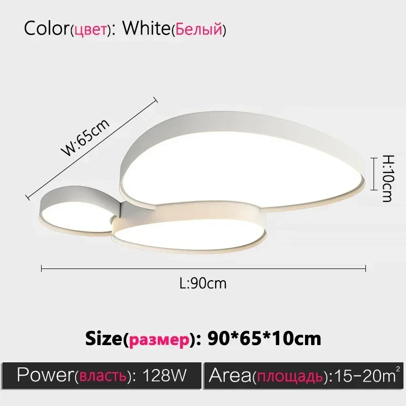 Remote Control Living Room Light Modern Simple LED Ceiling Lamp Lustre Home Creative Indoor Lighting Bedroom Dining Room Fixture