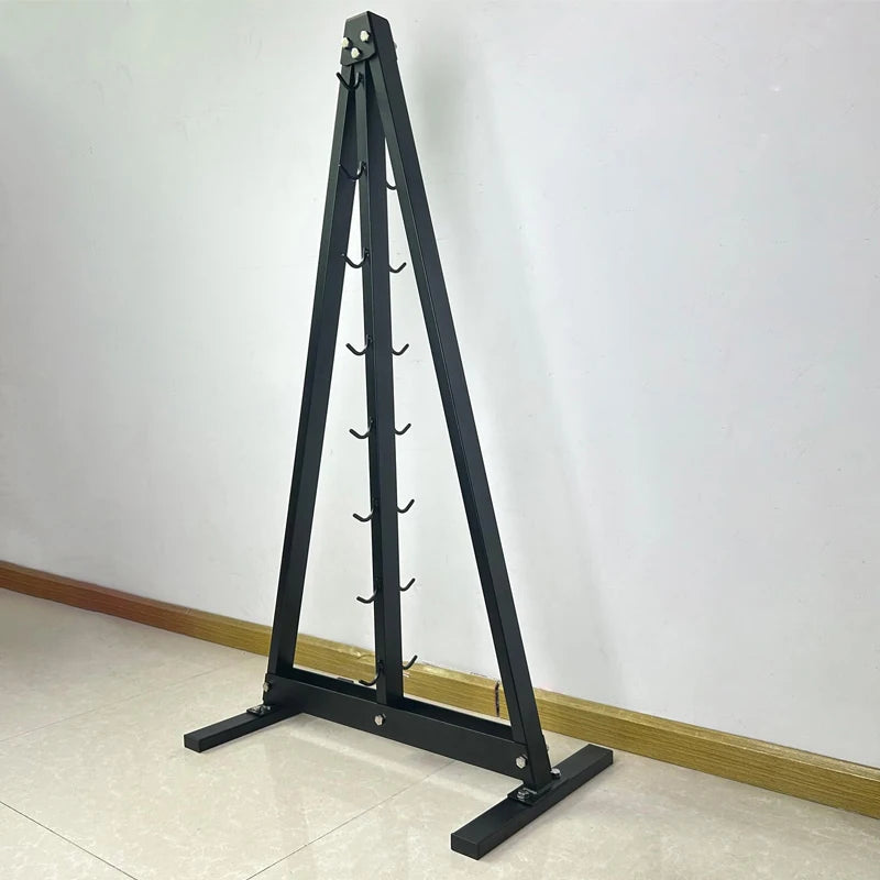 Gym Fitness LAT Pull Down Bar Storage Rack for Mag Grip - Heavy Duty A-Frame Stand for LAT Pulldown Attachments