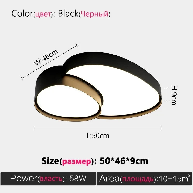 Remote Control Living Room Light Modern Simple LED Ceiling Lamp Lustre Home Creative Indoor Lighting Bedroom Dining Room Fixture