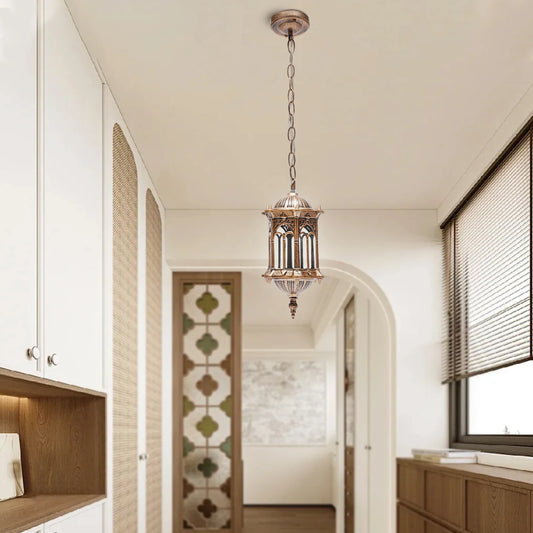 Vintage Ceiling Chandelier Cover Hanging Led Light European Style Outdoor Wall-mounted Lamp Garden Balcony Decor Lighting