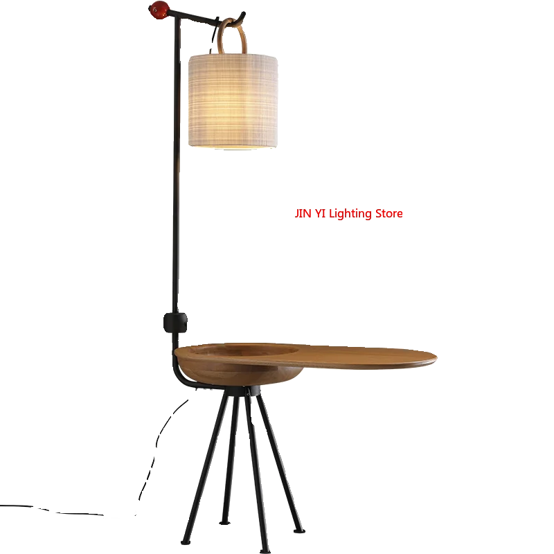 Creative Multifunctional Living Room Tea Room Sofa  Corners Movable Solid Wood Wooden Style for Home Use Including Light Bulbs