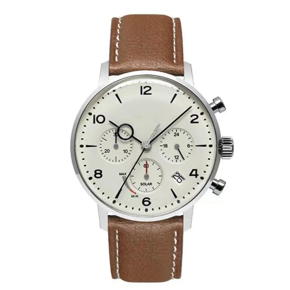 Men's Watches Business Wrist Watch Luxury Leather Strap Automatic Multifunctional Chronograph Hindenburg Series Top Quartz Watch