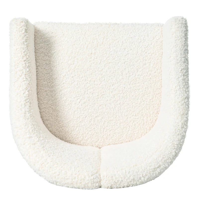 Stylish Curved Design, Comforting Embrace, Versatile Aesthetic, Dual Purpose Decorative Accent Chair, for Living room