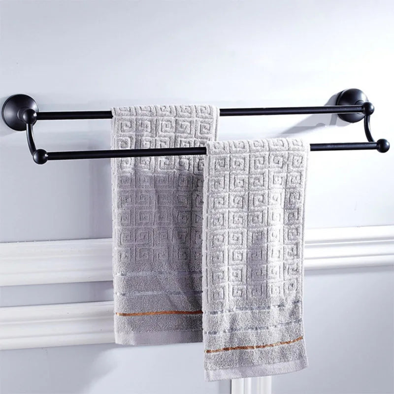 Black Brass Bathroom Accessories Hardware Set Towel Bar Rail Rack Toilet Paper Holder Toilet Brush Shower Soap Dish Holder