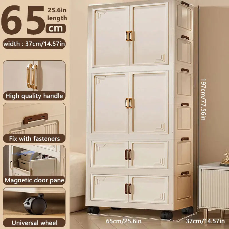 Multi-specification Large Capacity Wardrobe Foldable Easy Install Clothes Storage Cabinet  Organizer for Home