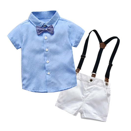 Toddler Boy Clothes Clothes Gentleman Tops+Shorts Infant Outfits Overalls Boys Tie Baby Bow T-Shirt Boys Boys Dress Overalls