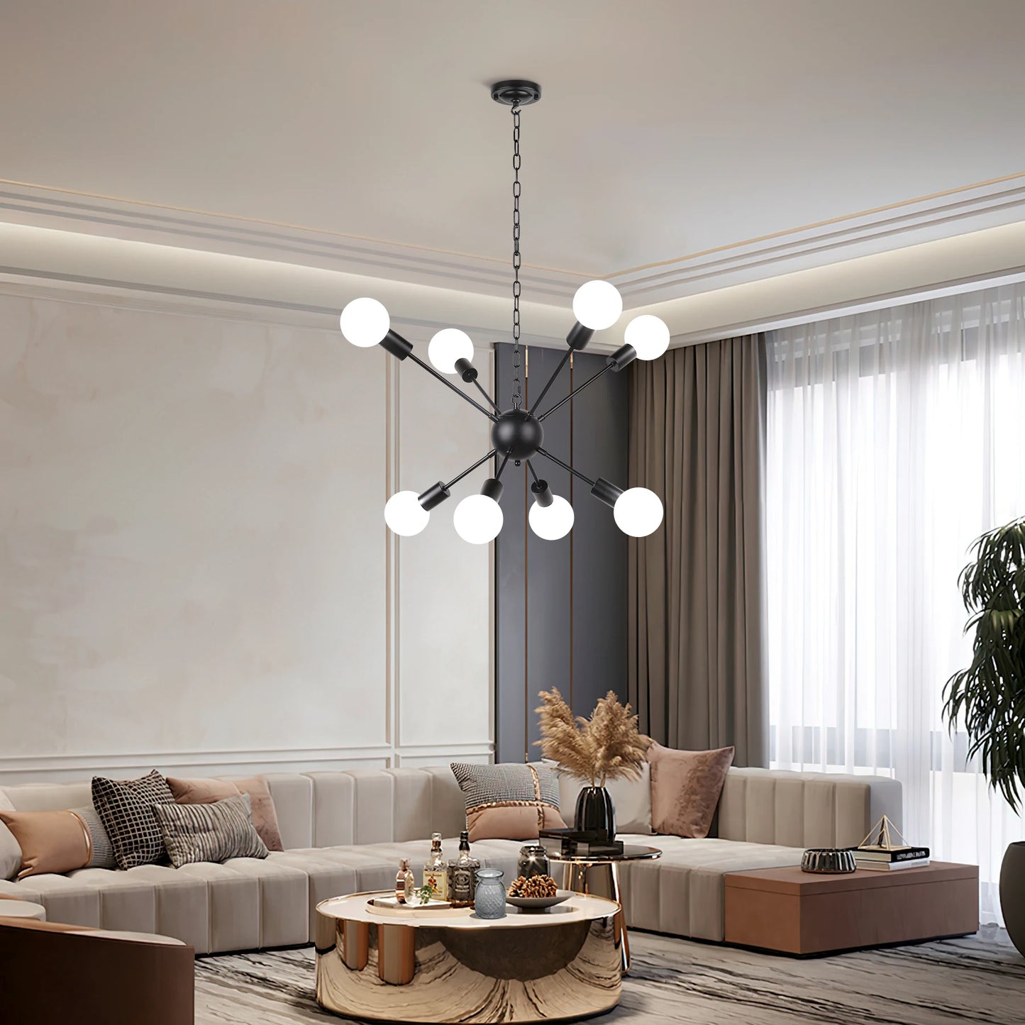 High-end Ceiling Chandelier LED Lights Home Decoration Interior Hanging Lustre Kitchen Dining Living Room Decor Pendant Lamps