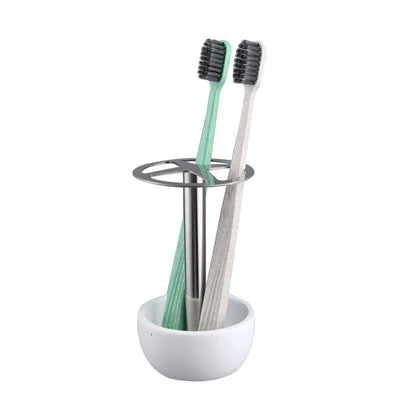 Bathroom Accessories Sets Multi-Function Toothbrush Holder Base Stainless Steel Tooth Brush Storage Rack Makeup Brush Organizer